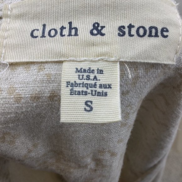 Anthropologie Cloth & Stone Reptile Print Linen Blend Romper s - Picture 8 of 11